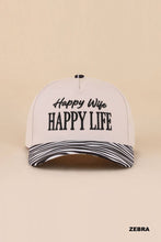 Load image into Gallery viewer, Happy Wife Happy Life Two Tone Snapback Hat
