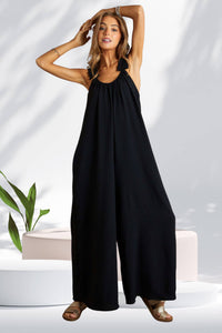 SADIE RUFFLE SHOULDER JUMPSUIT