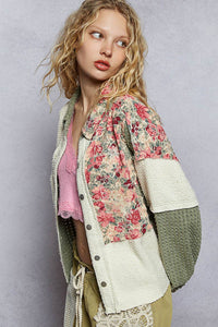 Sophia twill floral print jacket
