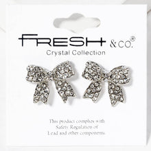 Load image into Gallery viewer, Rhinestone Bow Shape Post Earrings - Simply Susan’s
