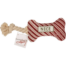 Load image into Gallery viewer, Naughty And Nice Dog Bone Toy
