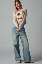 Load image into Gallery viewer, Nattie Puppy Applique Knit Sweater
