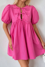 Load image into Gallery viewer, Ellie Solid Puff Sleeve Mini Dress - Simply Susan’s
