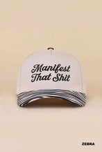 Load image into Gallery viewer, Manifest That Shit Two Tone Snapback Hat
