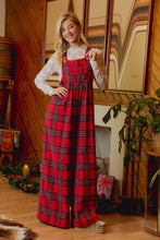Load image into Gallery viewer, CHRISTMAS CLASSIC RED TARTAN PLAID RELAXED FIT OVERALLS - Simply Susan’s

