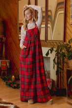 Load image into Gallery viewer, CHRISTMAS CLASSIC RED TARTAN PLAID RELAXED FIT OVERALLS - Simply Susan’s
