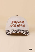 Load image into Gallery viewer, Sorry About My Boyfriend Two Tone Snapback Hat
