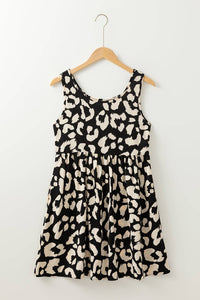 Caroline Black Leopard Dress