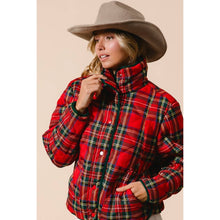 Load image into Gallery viewer, Vintage Christmas Plaid Quilting Jacket - Simply Susan’s
