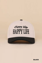 Load image into Gallery viewer, Happy Wife Happy Life Two Tone Snapback Hat
