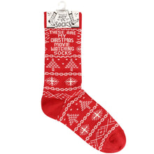 Load image into Gallery viewer, These Are My Christmas Movie Socks
