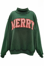 Load image into Gallery viewer, 'MERRY' Embroidered Mock Neck Sweatshirt
