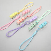 Load image into Gallery viewer, Light Up LED Stress Relief Cube Keyboard Bag Charm
