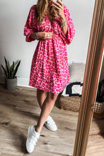 Load image into Gallery viewer, Hazel Leopard 3/4 Puff Sleeve Dress
