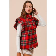 Load image into Gallery viewer, Merry &amp; Bright Ruffled Puffer Vest
