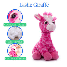 Load image into Gallery viewer, 12" (30cm Lash'z Giraffe Pink Stuffed Animal - Simply Susan’s

