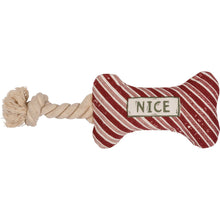 Load image into Gallery viewer, Naughty And Nice Dog Bone Toy
