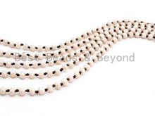 Load image into Gallery viewer, 60" Long Hand Knotted Beige Color Crystal Necklace - Simply Susan’s
