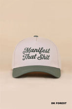 Load image into Gallery viewer, Manifest That Shit Two Tone Snapback Hat
