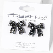Load image into Gallery viewer, Rhinestone Bow Shape Post Earrings - Simply Susan’s
