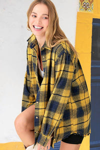 Maria Fabric Plaid Shirts