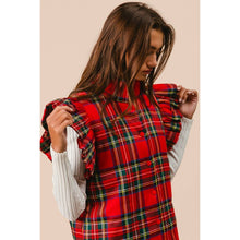 Load image into Gallery viewer, Merry &amp; Bright Ruffled Puffer Vest
