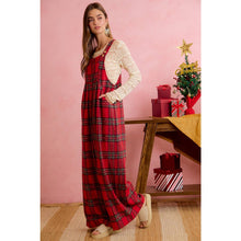 Load image into Gallery viewer, CHRISTMAS CLASSIC RED TARTAN PLAID RELAXED FIT OVERALLS - Simply Susan’s
