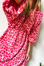 Load image into Gallery viewer, Hazel Leopard 3/4 Puff Sleeve Dress
