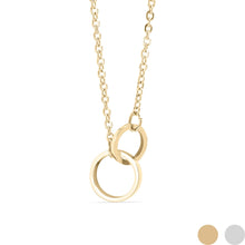 Load image into Gallery viewer, 18K Gold PVD Stainless Steel Interlocked Rings Necklace
