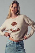 Load image into Gallery viewer, Nattie Puppy Applique Knit Sweater
