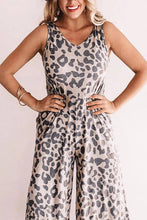 Load image into Gallery viewer, Cora Leopard Sleeveless Jumpsuit
