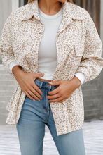 Load image into Gallery viewer, Brooklyn Leopard Print Flap Pockets Buttoned Corduroy Shacket
