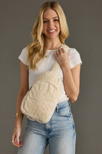Load image into Gallery viewer, Cream Corduroy Sling Bag
