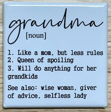 Load image into Gallery viewer, Definition Of a Grandma Keepsake Magnet - Simply Susan’s
