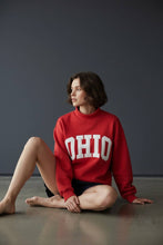 Load image into Gallery viewer, OHIO' Embroidered Mock Neck Sweatshirt

