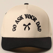 Load image into Gallery viewer, GO ASK YOUR DAD Embroidery Two-Tone Trucker Hat - Simply Susan’s
