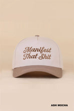 Load image into Gallery viewer, Manifest That Shit Two Tone Snapback Hat
