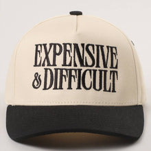 Load image into Gallery viewer, EXPENSIVE and DIFFICULT Embroidered Trucker Hat
