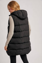 Load image into Gallery viewer, KEHLANI HOODED ZIPPER DOWN LONGLINE PUFFER VEST
