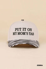 Load image into Gallery viewer, Put It On My Mom's Tab Two Tone Snapback Hat
