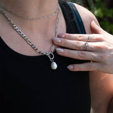 Load image into Gallery viewer, 18K Gold PVD Toggle Clasp Freshwater Pearl Charm Necklace
