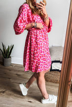 Load image into Gallery viewer, Hazel Leopard 3/4 Puff Sleeve Dress
