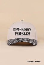 Load image into Gallery viewer, Somebody's Problem Two Tone Canvas Cotton Cap
