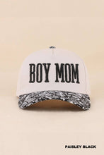 Load image into Gallery viewer, Boy Mom Two Tone Snapback Hat
