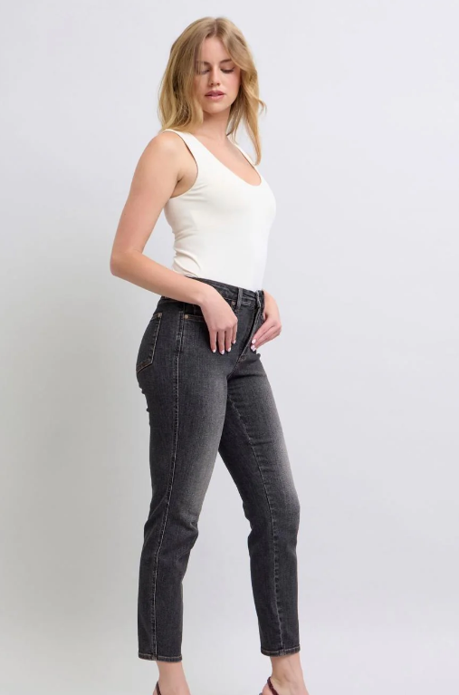 Judy Blue Mid Rise Tummy Control Slim Denim Jeans