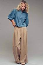 Load image into Gallery viewer, Rebecca Puff Sleeve Denim Blouse - Simply Susan’s
