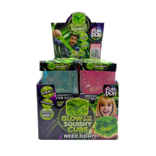 Load image into Gallery viewer, Fun Doh Glow in the Dark Squishy Sparkle Cube
