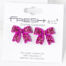 Load image into Gallery viewer, Rhinestone Bow Shape Post Earrings - Simply Susan’s
