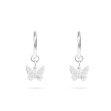 Load image into Gallery viewer, 18K PVD Stainless Steel Butterfly Huggie Earrings
