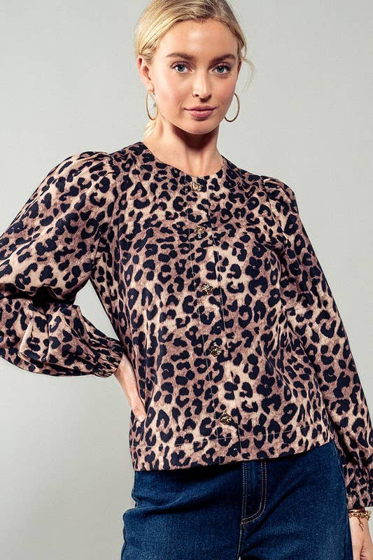 Untamed Elegance Buttoned Top
